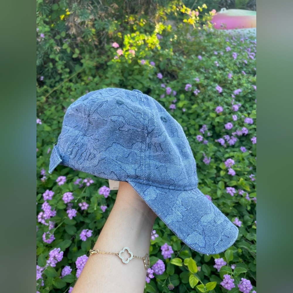 NWT Anthropologie Blue Camo Baseball Cap - Picture 2 of 8